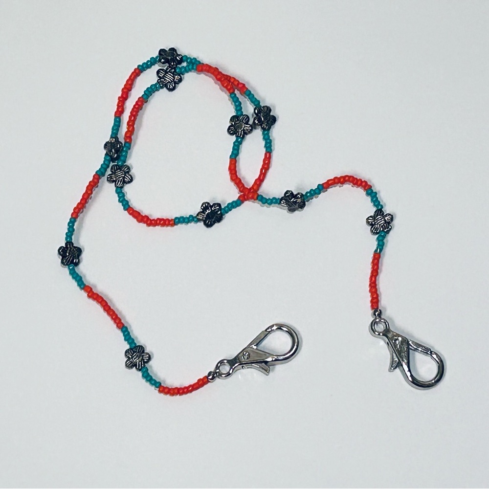 Wallet, keys and phone chain, handmade. 19 & 1/2”. New